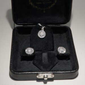 925 Sterling Silver Locket Set with Zircon Stones